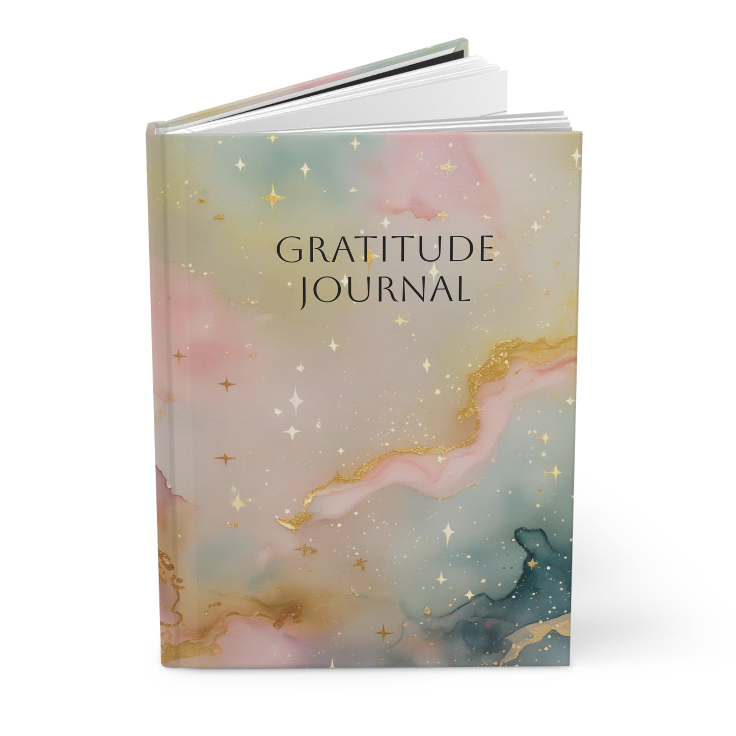 Mystical Gold Marbled Hardcover Gratitude Journal