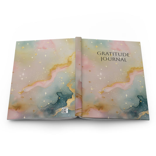 Mystical Gold Marbled Hardcover Gratitude Journal