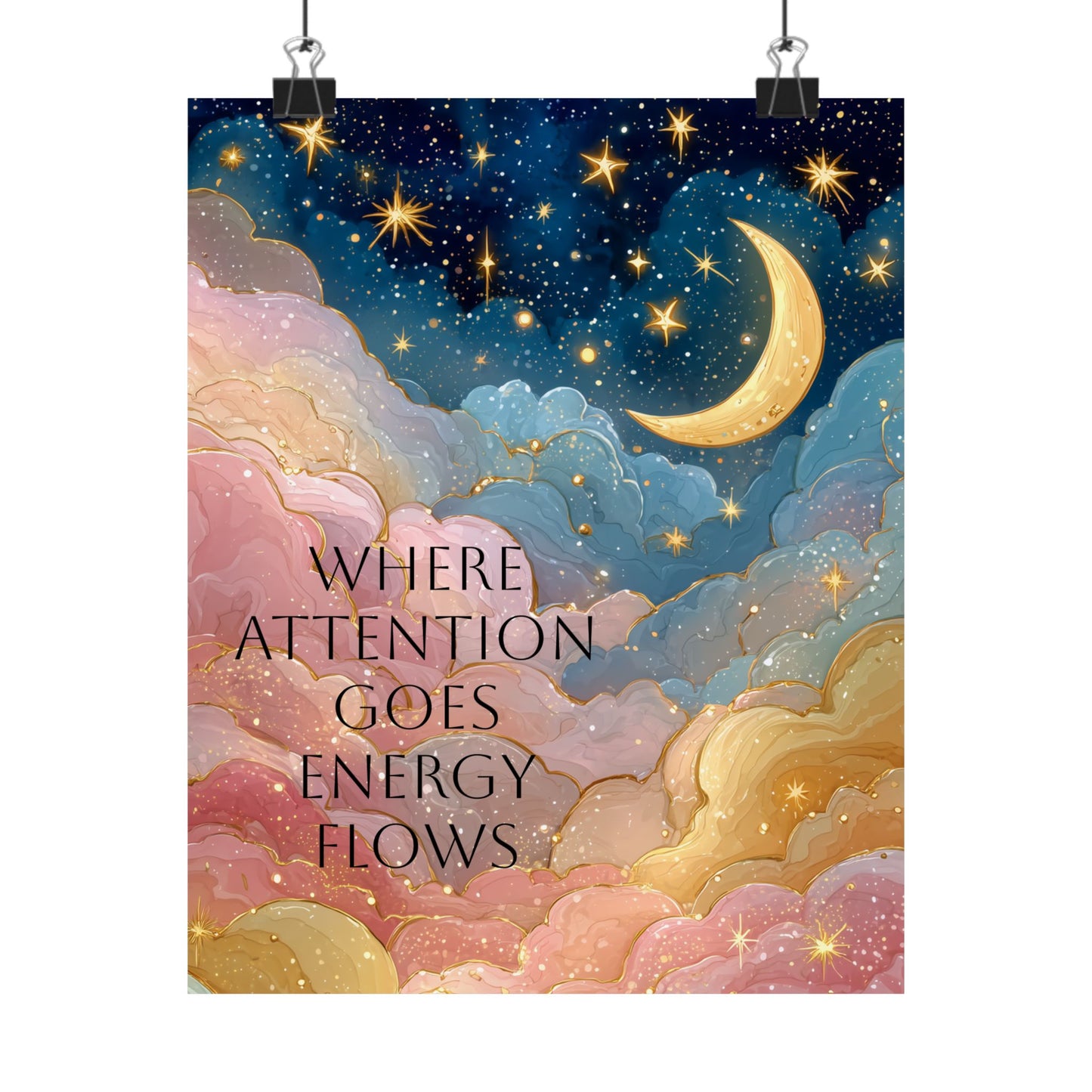 Where Attention Goes Inspirational Wall Art Poster