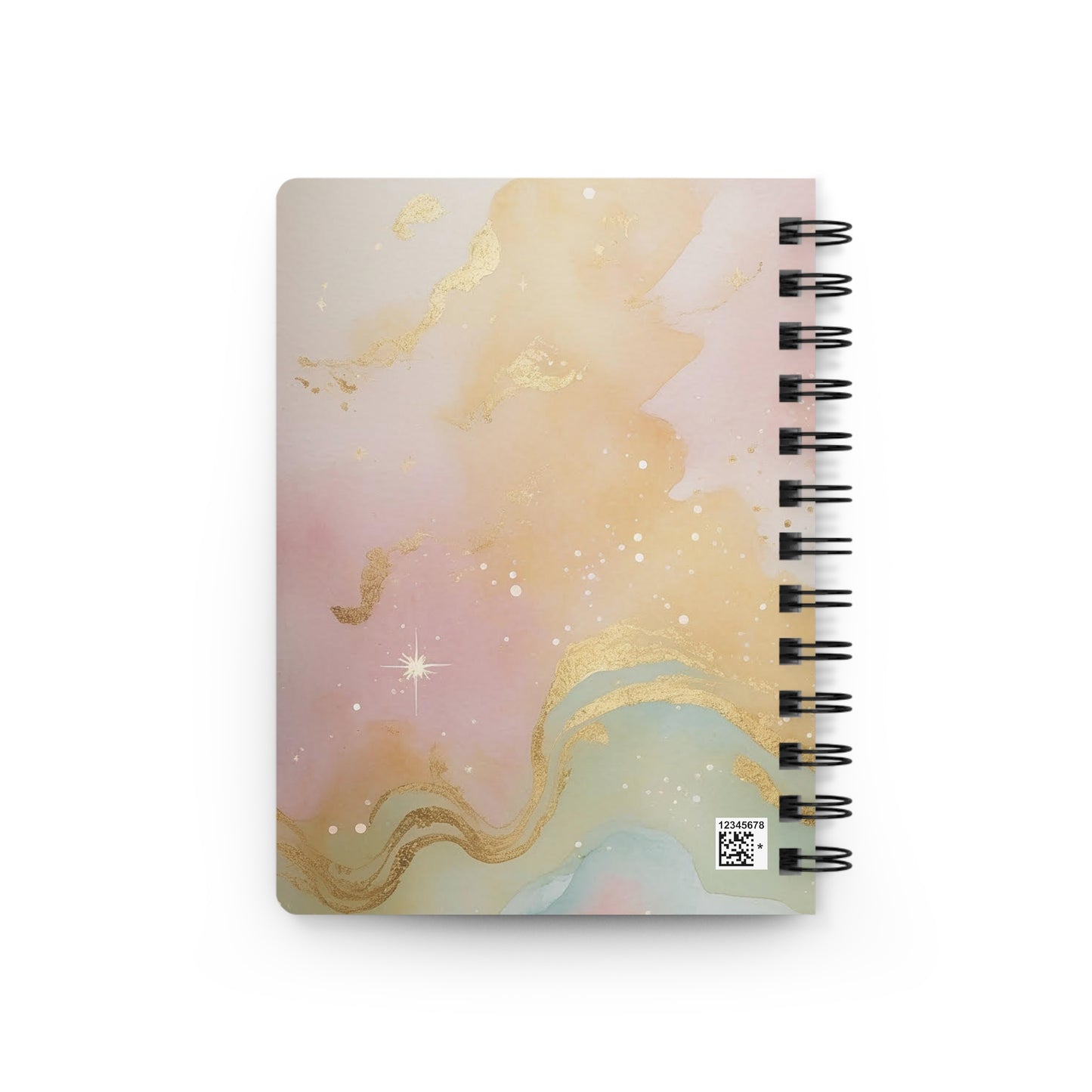 Enchanting Pastel and Gold Spiral Bound Journal