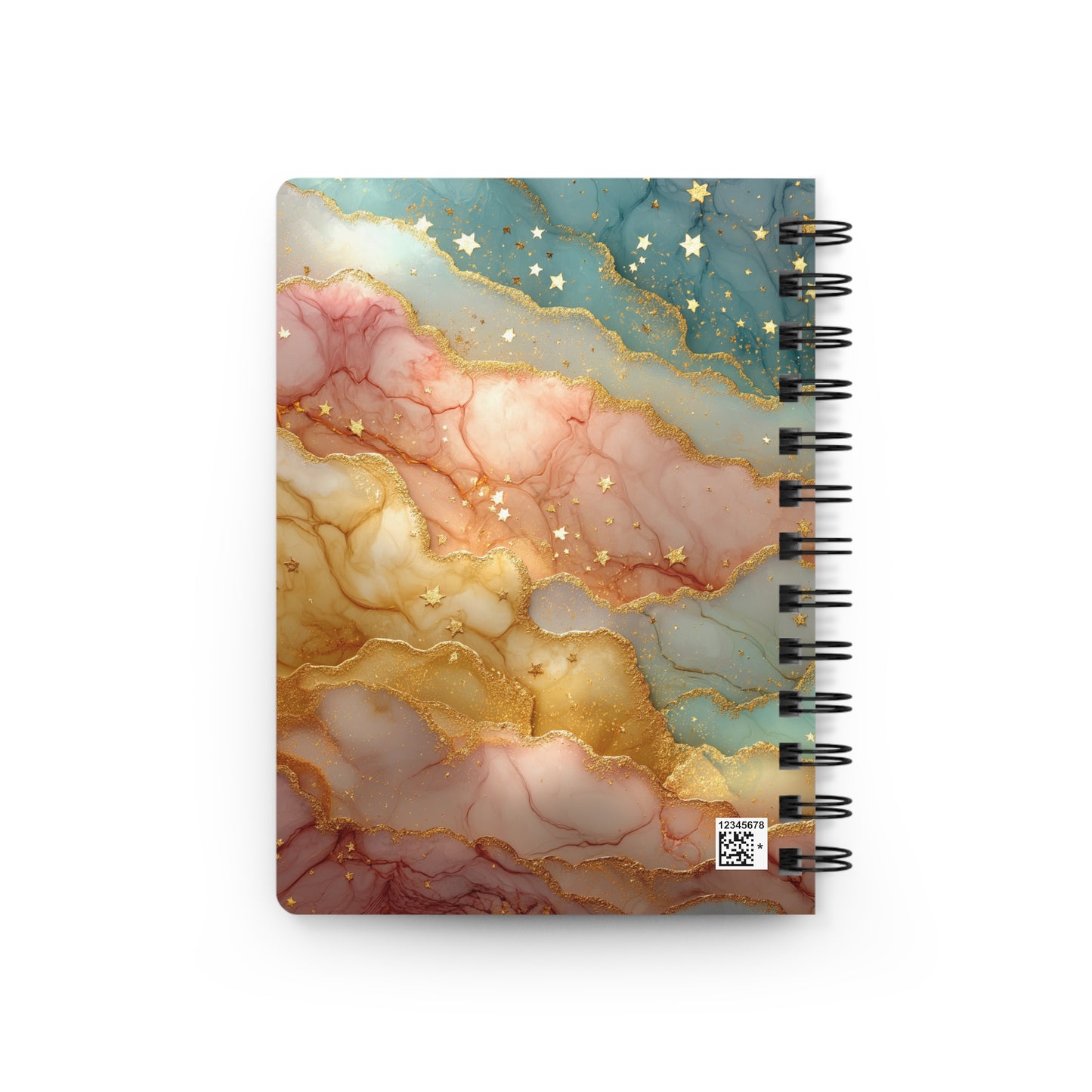 Crescent Moon and Starry Sky Gratitude Spiral Bound Journal