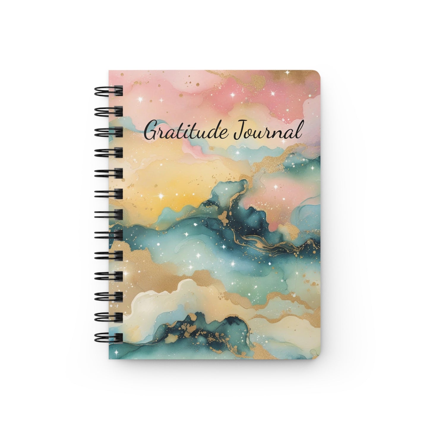 Magical Watercolor Stars Gratitude Spiral Bound Journal